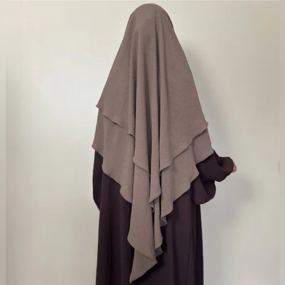 Mocha/Brown 2 Layer Khimar